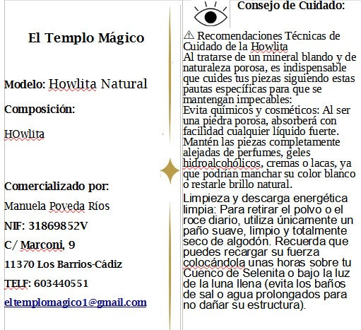 Howlite Piedra Pulida
