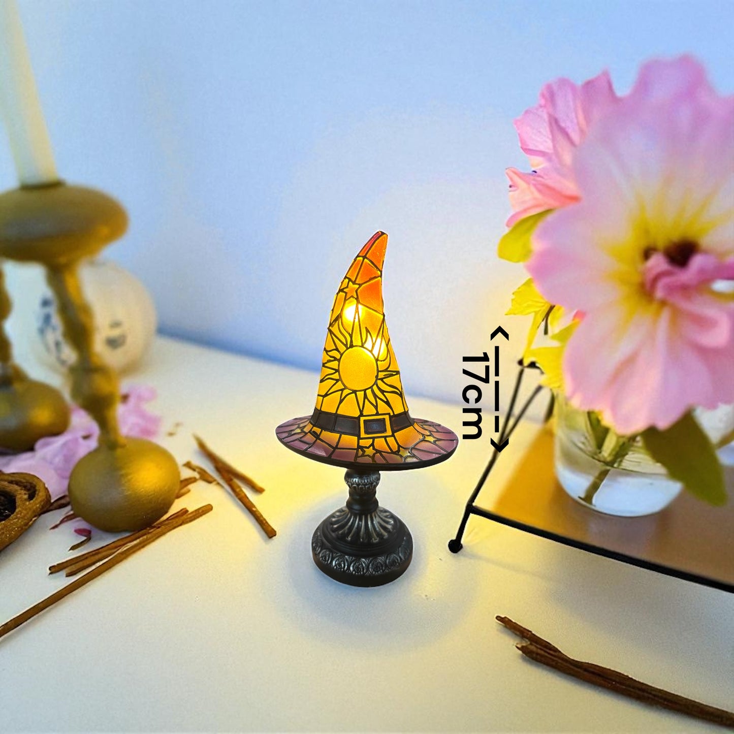 Lámpara Pequeña Sombrero Bruja USB