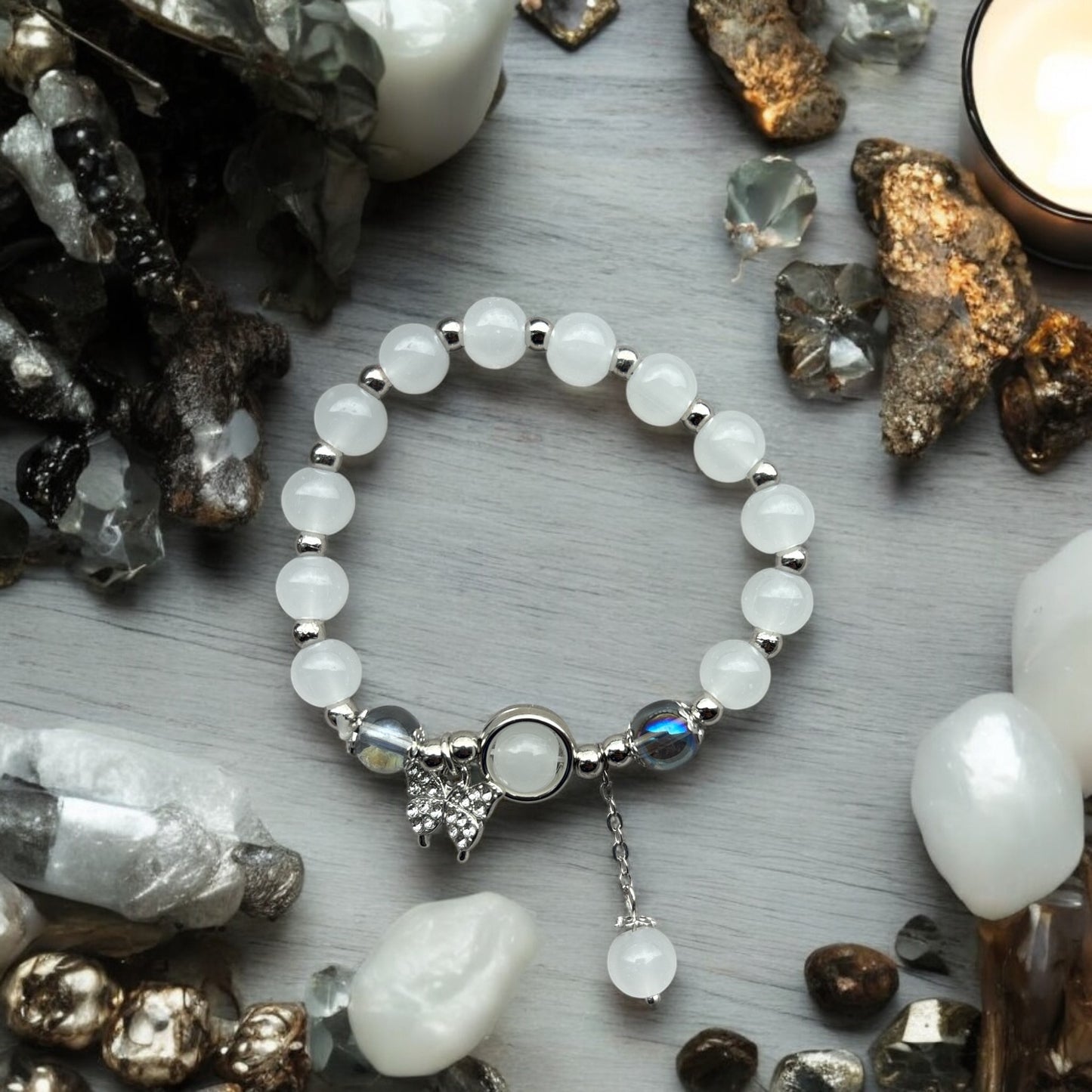 Pulsera Blanca Mariposa