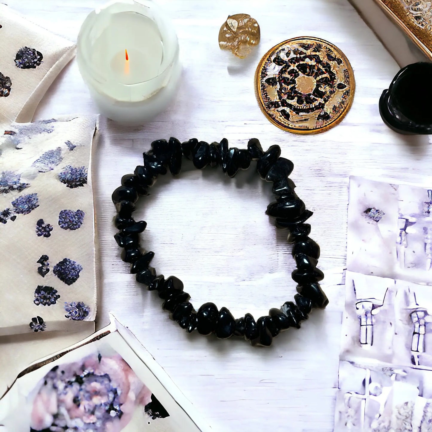 Pulsera Ágata Negra Seguridad