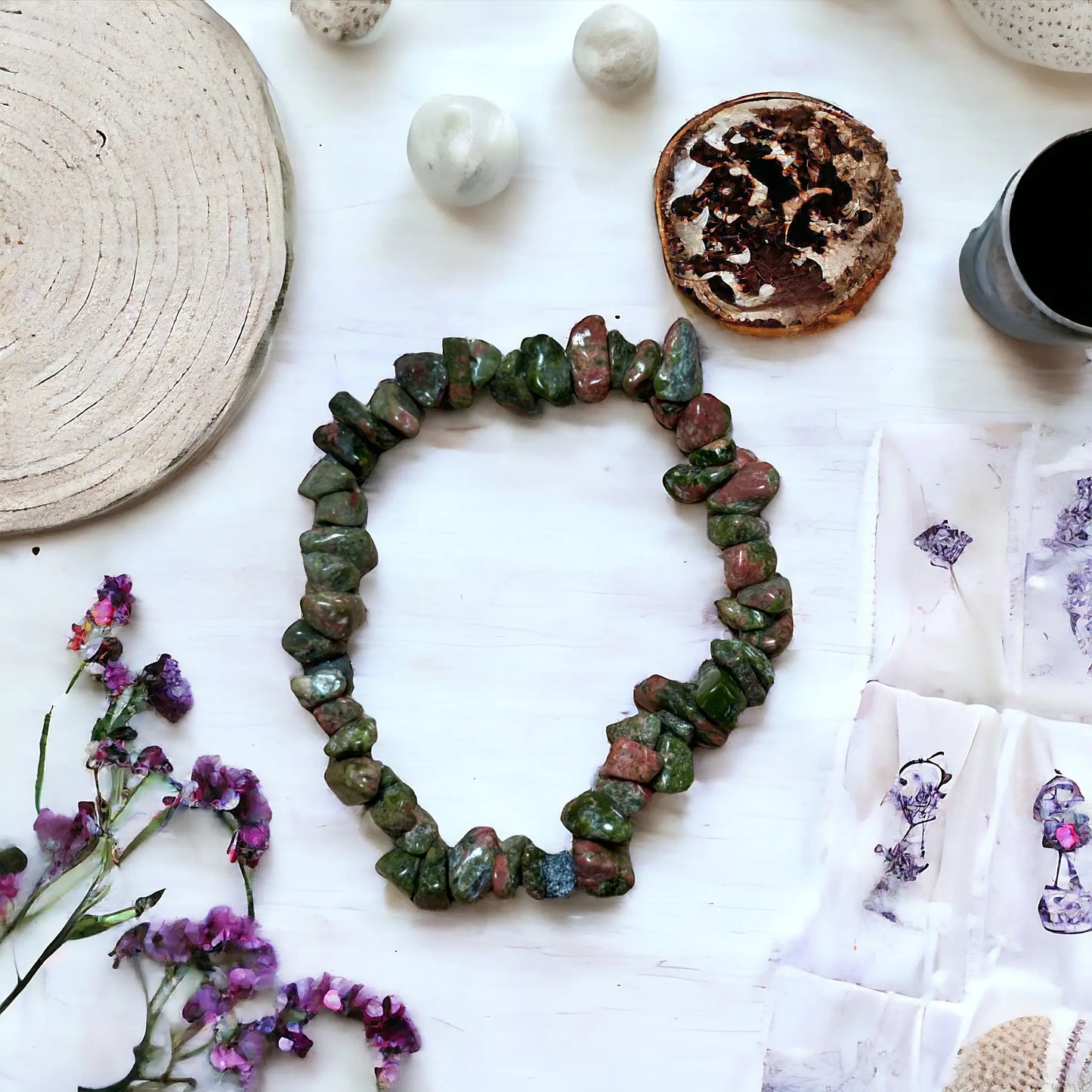 Pulsera Jaspe Verde Crecimiento