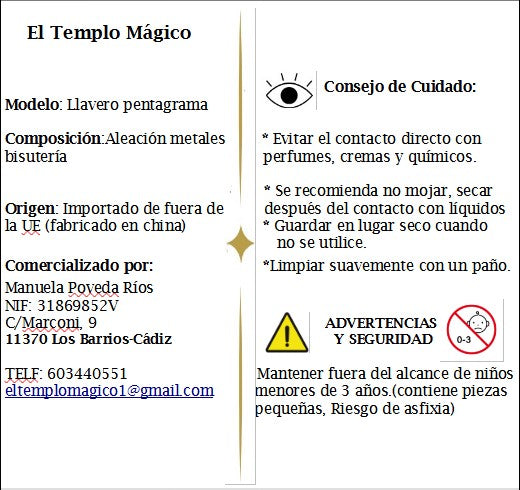 Llavero Pentagrama