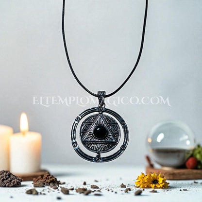 Collar Obsidiana Pentagrama 360