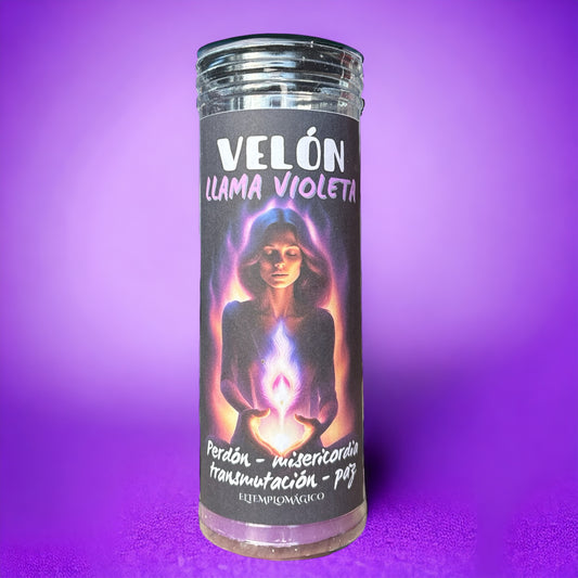 Velón Llama Violeta (Aplicar Rayo Violeta 7º Rayo)