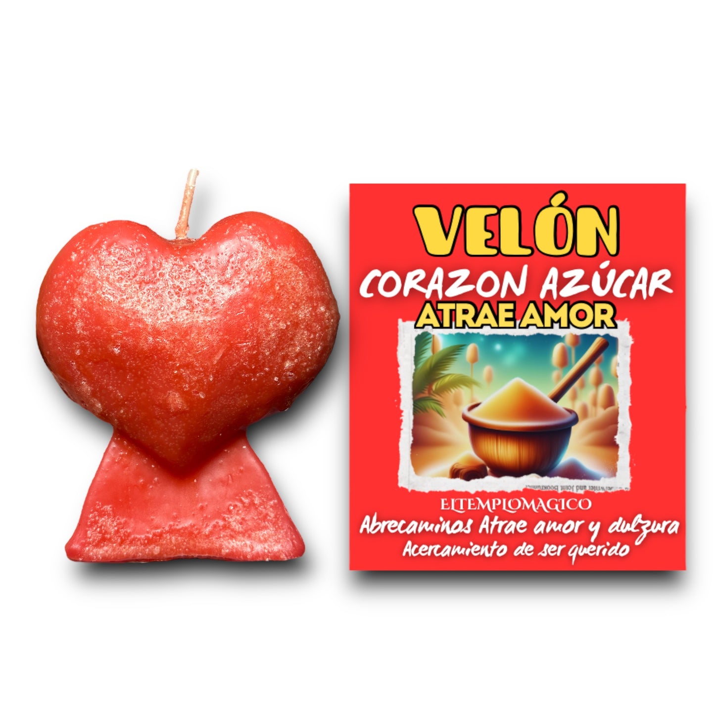 Velón corazón azúcar (Amor)