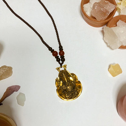 Collar Amuleto Ganesha Dorada