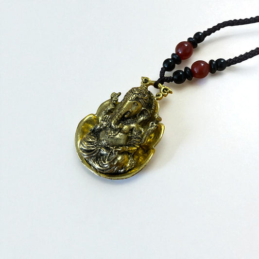 Collar Amuleto Ganesha Dorada