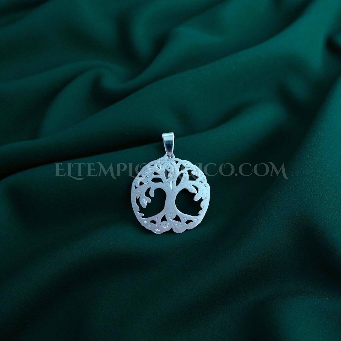 Árbol Vida 33 mm. Acero Incluye Collar Cordón