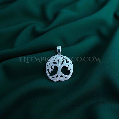 Árbol Vida 33 mm. Acero Incluye Collar Cordón