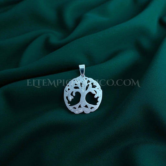 Árbol Vida 33 mm. Acero Incluye Collar Cordón