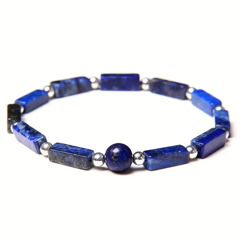 Pulsera/Amuleto Lapislazuli forma rectangular