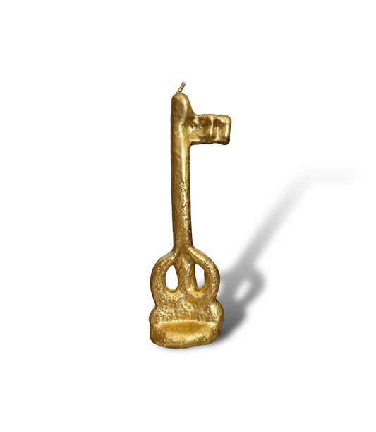 VELA Llave abrecaminos DINERO, SUERTE Y NEGOCIOS Oro 18cm ( Oro )