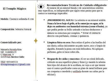 Cuenco Pequeño Carga Selenita