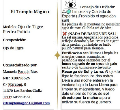 Piedra Ojo de Tigre Pulido – Protección, Confianza y Alivio del Estrés